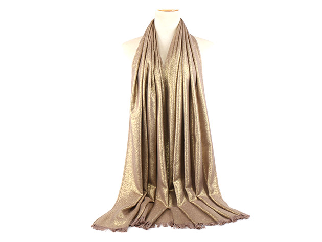 Shimmered Shawl: Two-Toned Elegance (Golden Shimmer)