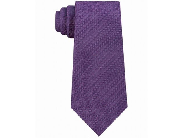 Kenneth Cole Reaction Men's Speckle Solid Slim Tie Purple Size Regular