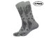 Daily Basic New Mens Comfortable One Size Crew Cotton Paisley Bandana Socks - 4 Pairs - Grey