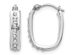 Accent Diamond Squared Hoop Earrings in 14K White Gold (2/3 Inch)