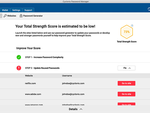 Cyclonis Password Manager for Unlimited Devices: Lifetime Subscription