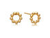 Homvare Women’s 925 Sterling Silver Beaded Stud Earrings - Gold