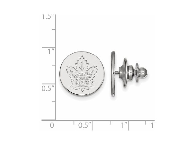 14k White Gold NHL Toronto Maple Leafs Disc Lapel or Tie Pin