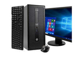 HP EliteDesk 800 G1 Tower PC, 3.2GHz Intel i5 Quad Core Gen 4, 8GB RAM, 1TB SATA HD, Windows 10 Home 64 bit, BRAND NEW 24” Screen (Renewed)