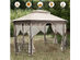 Costway 10'x12' Patio Gazebo Canopy Shelter Double Top Netting Sidewalls Beige