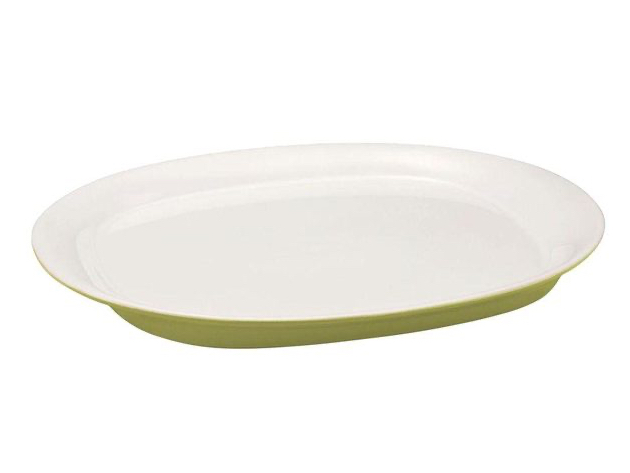 Rachael Ray Dinnerware Round and Square Collection 14-Inch Round Platter Green - Green
