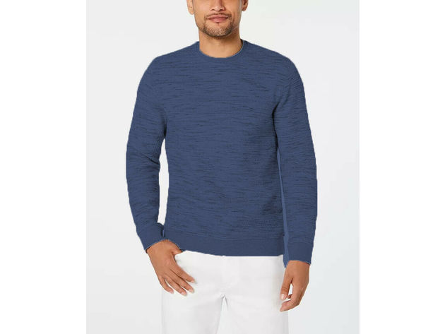 Alfani Men's Heathered Sweatshirt Navy Size Large