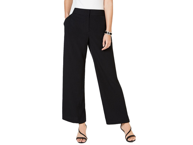 Thalia Sodi Women's Wide-Leg Pants Woven Pants Black Size Extra Small