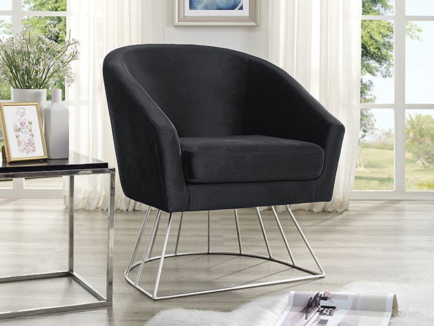 Adalene Velvet Accent Chair