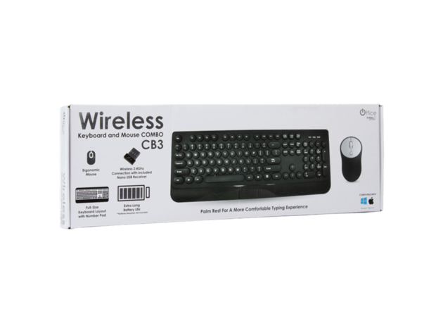 Gabba Goods Wireless Keyboard and Mouse Combo