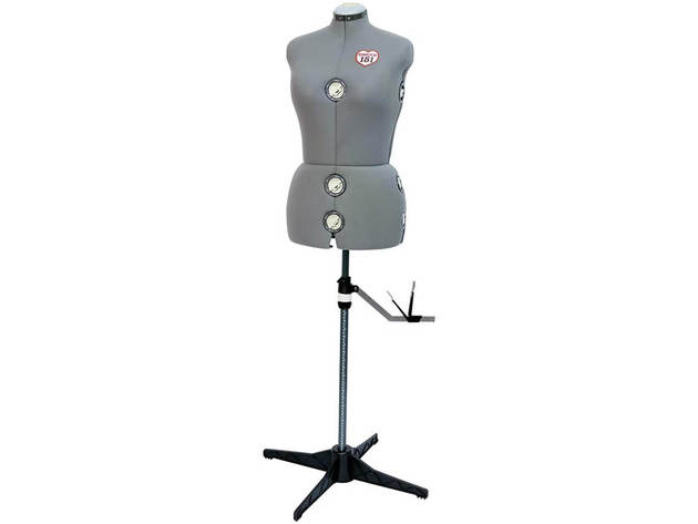 Singer DSF151MLGR Gray Adjustable Dress Form- Medium/Large