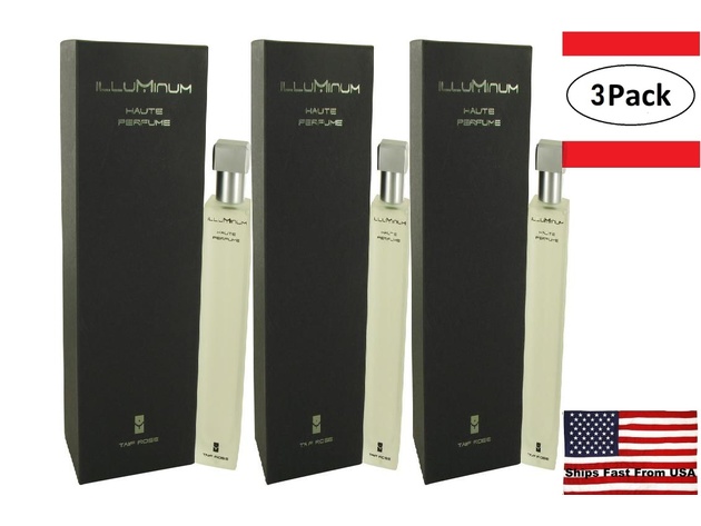 3 Pack Illuminum Taif Rose by Illuminum Eau De Parfum Spray 3.4 oz for Women