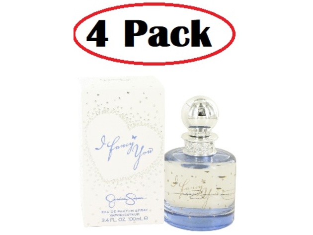 4 Pack of I Fancy You by Jessica Simpson Eau De Parfum Spray 3.4 oz