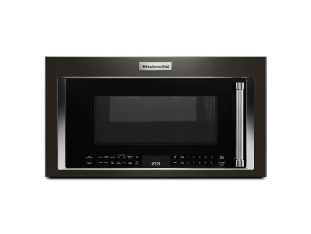 KitchenAid KMHC319EBS 1.9 Cu. Ft. 1000W Over-the-Range Black Stainless Convection Microwave