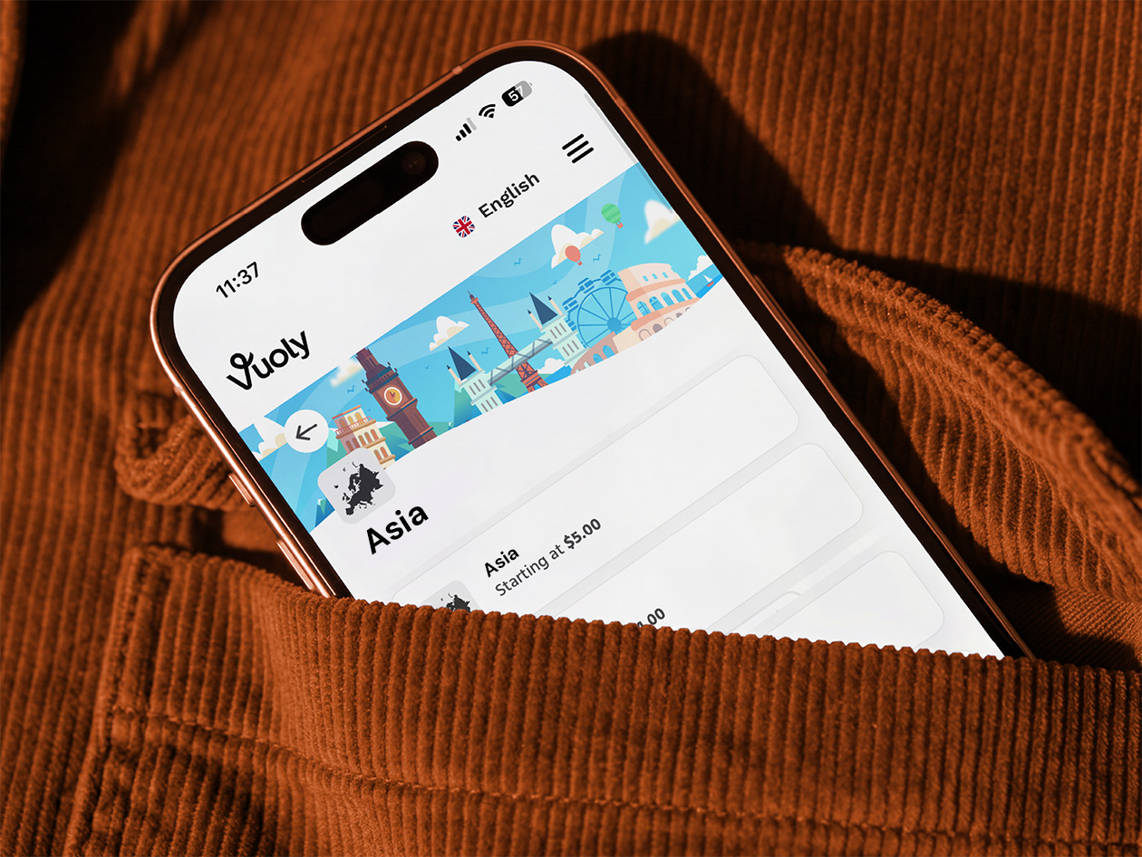 Vuoly eSim Mobile Data Plan: Asia - Unlimited/15 Days