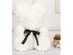 Homvare Foam Rose Teddy Bear 14" with Gift Box for Valentines Day, Anniversary and Birthday - White/Black