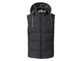 Be Warm Heated Vest with Hoodie - Requires Power Bank, Not Included (Black/Medium)