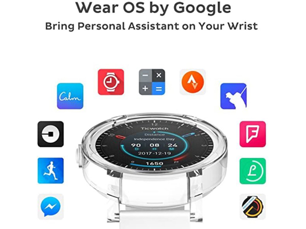 Ticwatch E Super Android Wear 2.0 Lightweight Smart Watch,Google Assistant-E Ice (Used, Open Retail Box)