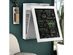 Costway White Wall Mounted Table Convertible Desk Fold Out Space Saver Chalkboard - white
