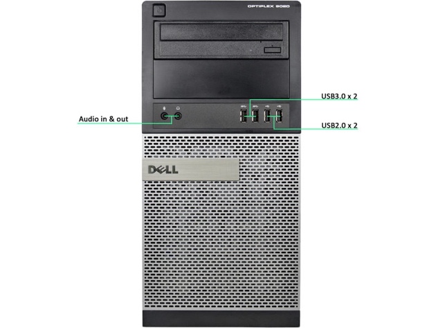 Dell Optiplex 3020 Tower PC, 3.2GHz Intel i5 Quad Core Gen 4, 4GB RAM, 500GB SATA HD, Windows 10 Home 64 Bit (Renewed)