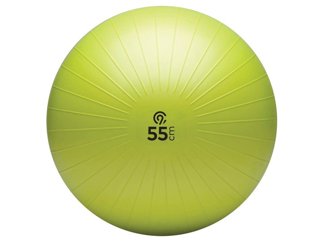 C9 Champion Exercise Ball with Pump, Made Out Of Safe, Heavy-Duty PVC, Designed To Withstand Diverse Training Applications, Lime Green
