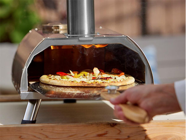 Wolfgang Puck Outdoor Wood Pellet Pizza Oven & Grill - Black (Open Box)