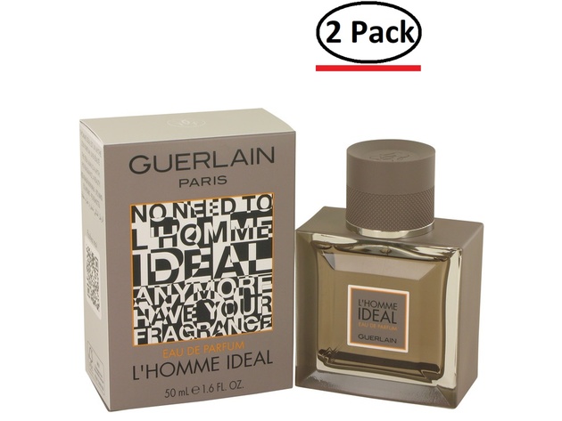 L'homme Ideal by Guerlain Eau De Parfum Spray 1.6 oz for Men (Package of 2)
