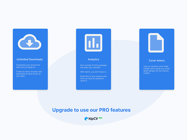 hipCV Resumé Builder Pro Plan: Lifetime Subscription
