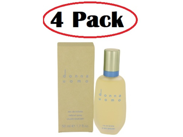 4 Pack of Donna Uomo by Lilian Barony Eau De Toilette Spray 1.7 oz