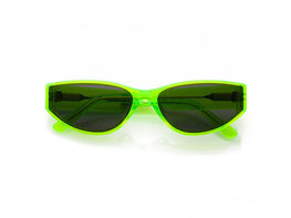 The Snake Sunglasses Neon Green / Smoke