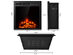 Costway 22.5'' Electric Fireplace Insert Freestanding & Recessed Heater Log Flame Remote - Black