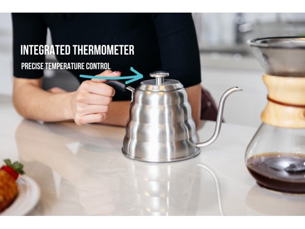 Pour Over Gooseneck Coffee Kettle with Thermometer