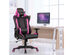 Goplus Massage Gaming Chair Reclining Racing Chair w/Lumbar Support and Headrest White - Pink