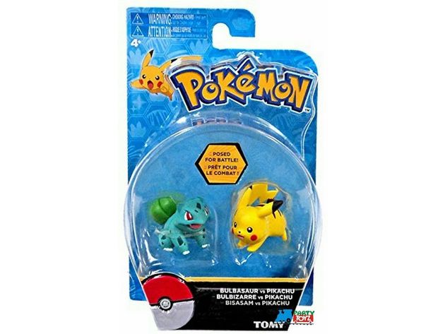 Pokemon 2 Pack Plastic Figures - Bulbasaur vs. Pikachu