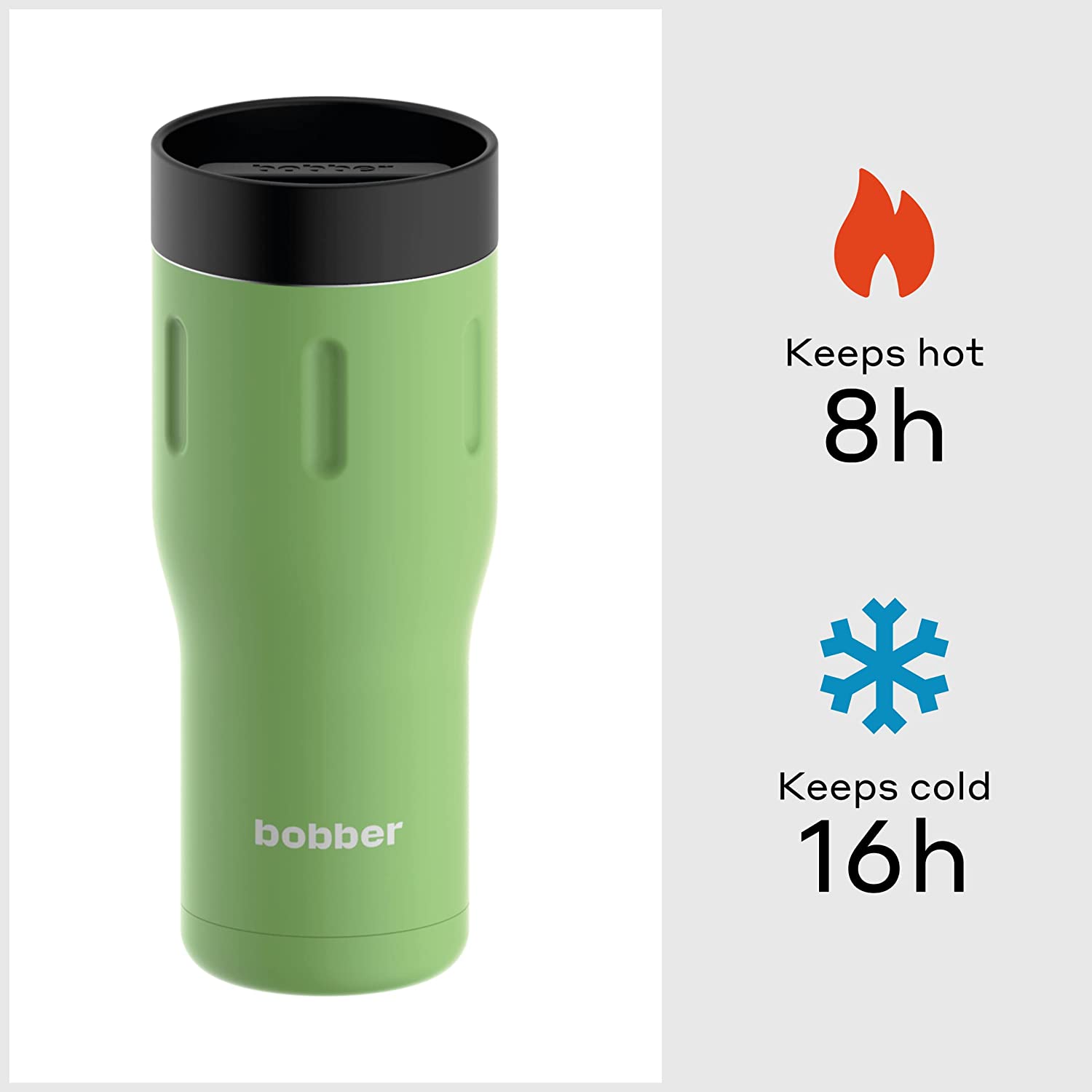 Bobber 16oz Vacuum Insulated Stainless Steel Travel Mug With 100% Leakproof Locked Lid - Mint Cooler