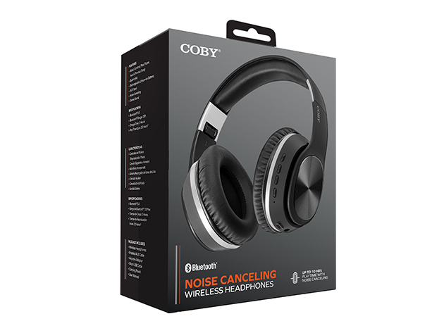 Coby Noise-Cancelling Wireless Headphones