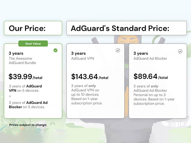 AdGuard VPN: 3-Yr Subscription