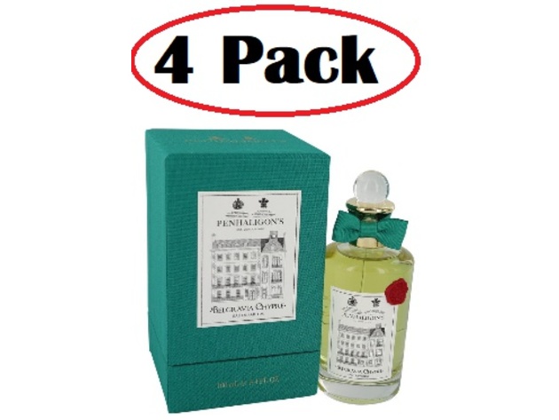 4 Pack of Belgravia Chypre by Penhaligon's Eau De Parfum Spray (Unisex) 3.4 oz
