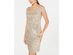 Calvin Klein Women's Sequin Cold-Shoulder Dress Beige Size 10