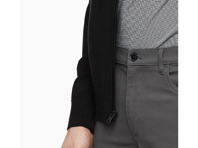 Calvin Klein Men's Merino Wool Full-Zip Sweater Black Size Small