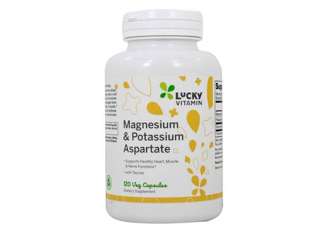 LuckyVitamin - Magnesium & Potassium Aspartate - 120 Veg Capsules