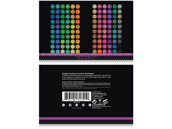 Shany 120 Colors Eye Shadow Palette Bold And Bright