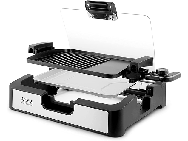 Aroma Housewares Smokeless Indoor Use Electric Grill/Griddle
