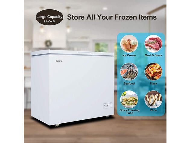 Galanz GLF70CWED01 7.0 Cu. Ft. Manual Defrost Chest Freezer