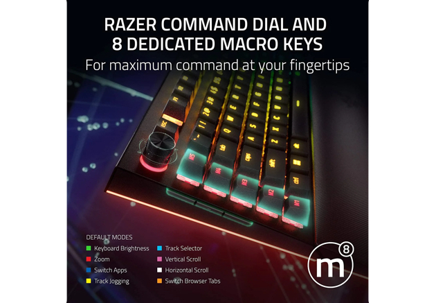 Razer BlackWidow V4 Pro Full Size Wired Mechanical Linear Switch Gaming Keyboard w Chroma RGB Backlighting Black (Refurb)