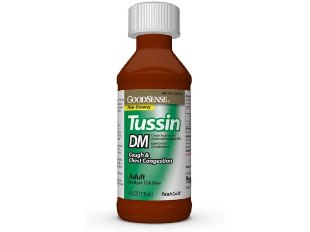 Tussin DM Cough Suppressant and Expectorant Cough Syrup, Relieves Cough, Chest Congestion and Mucus, Cherry Flavor, 4 Ounce