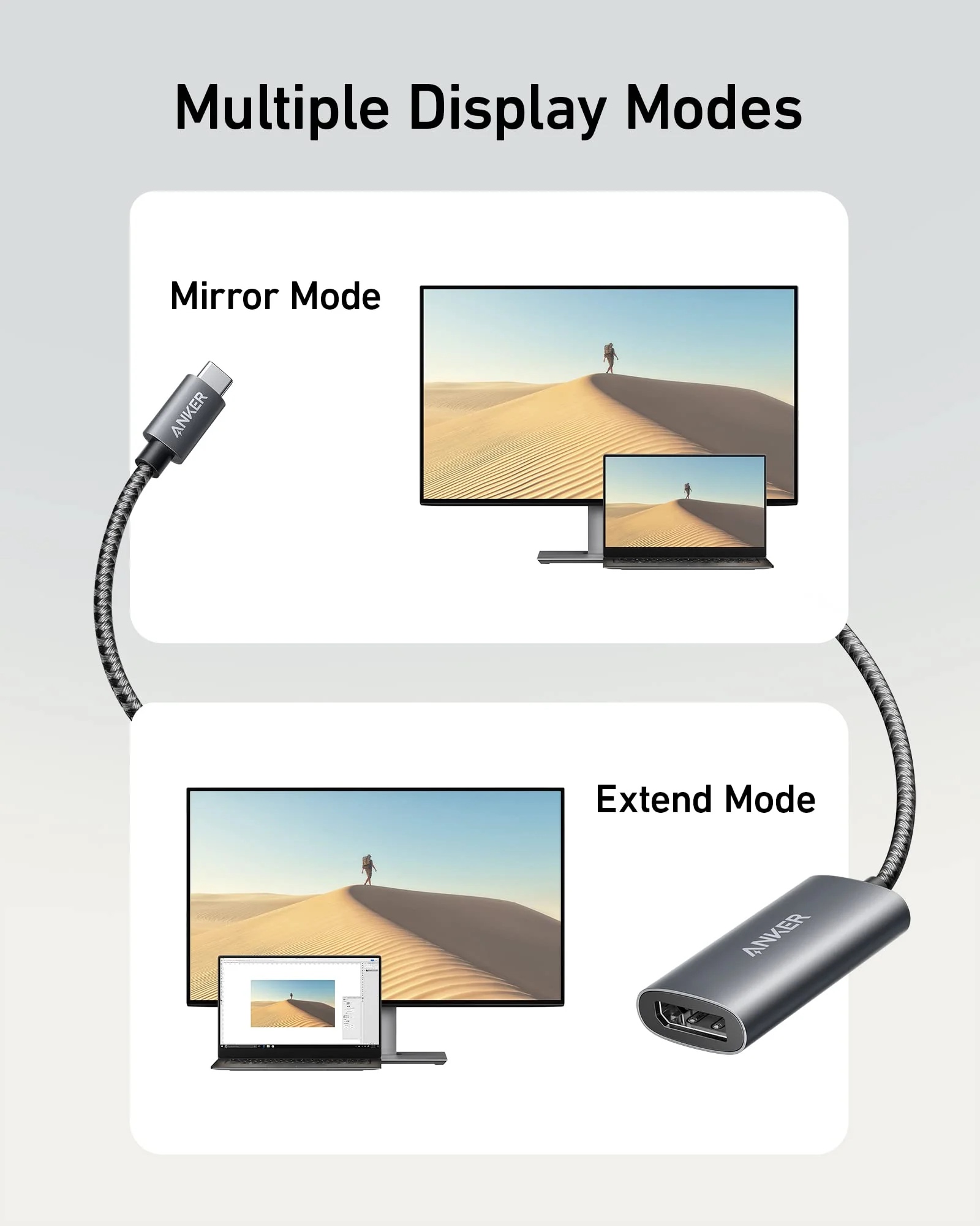 Anker 518 USB-C Adapter (8K DisplayPort) - Grey