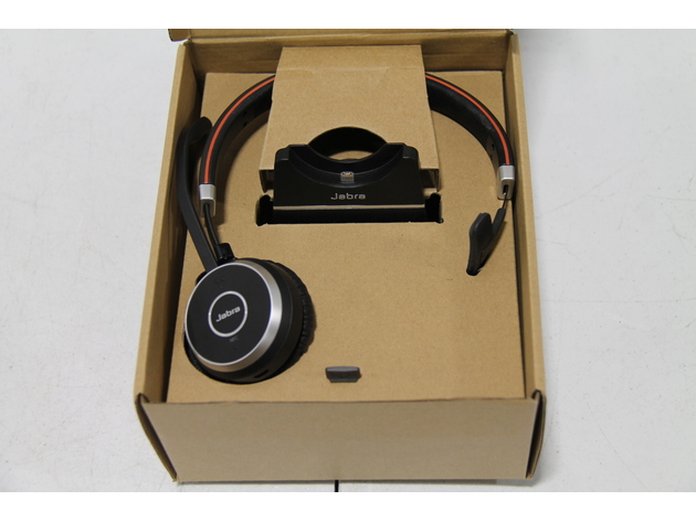 Jabra Evolve 65 Mono MS,Charging Stand & Link 370-Unified Communication Headset- (Refurbished)