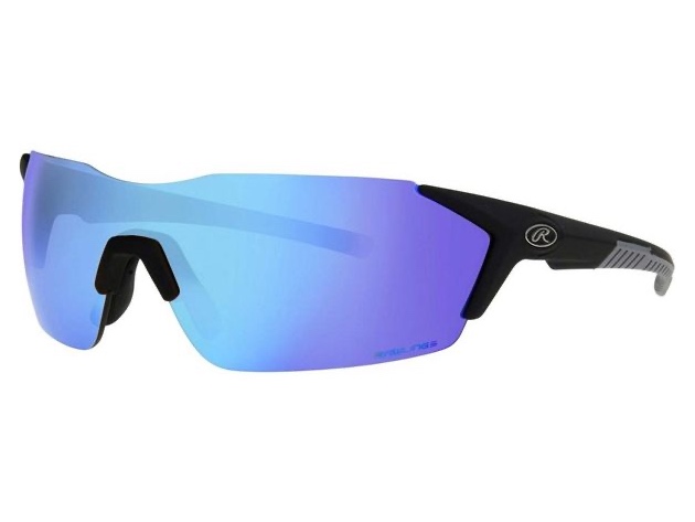 Rawlings 10241771.QTM Blue Mirror Adult Rimless Sunglasses, Black/Smoke - Black