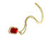 Gold Plated Red Ruby Necklace